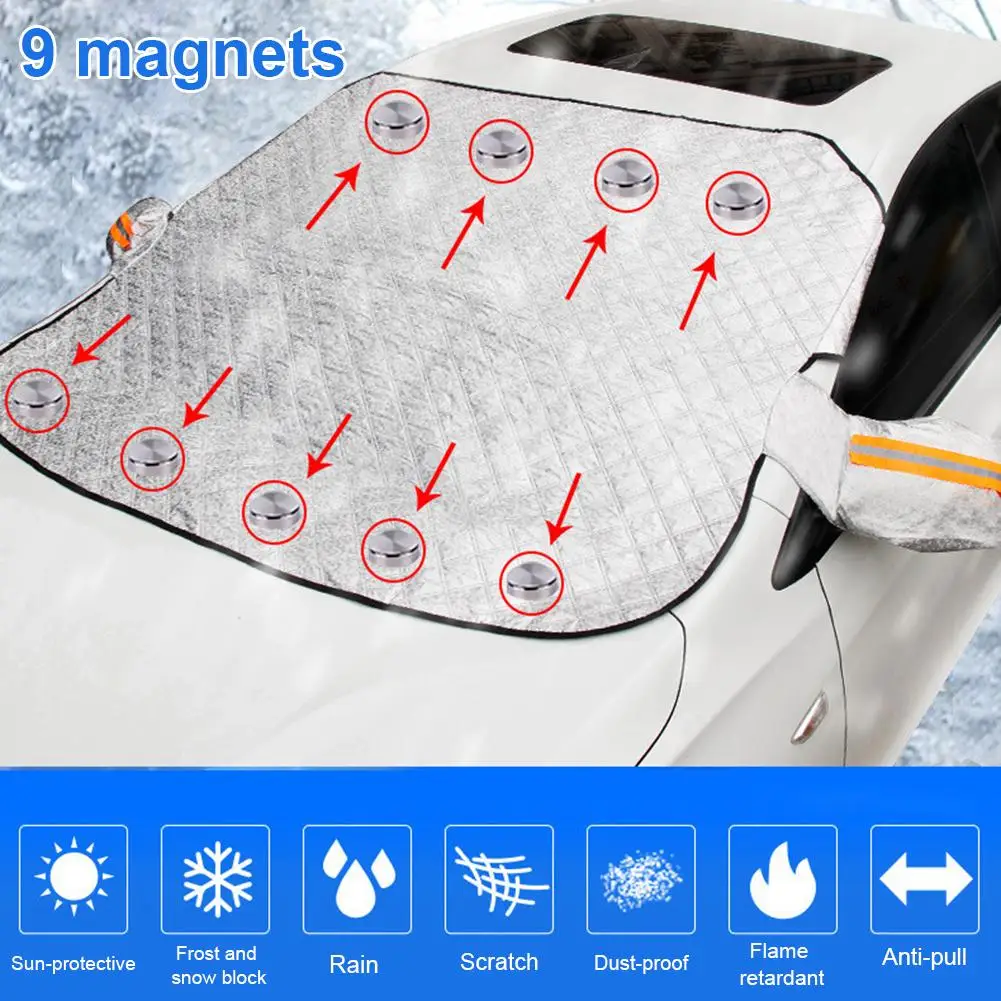Покрытие на лобовое стекло, утолщенное, анти-морозное, защита от солнца, половина, одежда на лобовое стекло автомобиля, снежное покрытие