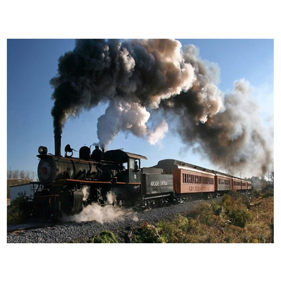 full square/round diamond embroidery Classical Steam train 3d pictures 5d diy painting mosaic pattern rhinestone decor | Дом и сад
