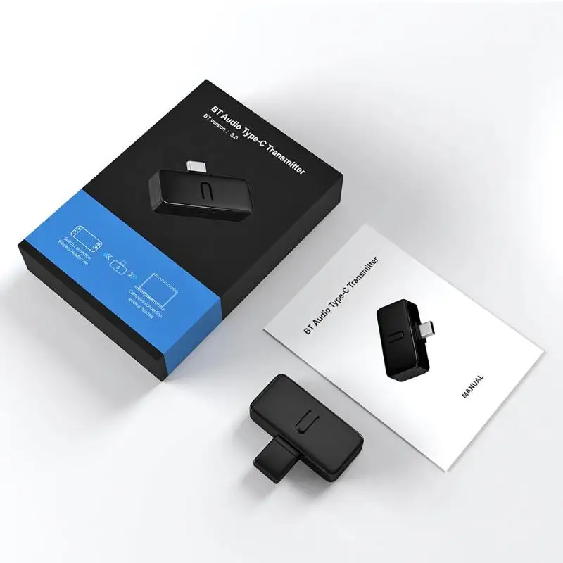 Беспроводной bluetooth-адаптер тип-c гарнитура аудио передатчик USB наушники приемник один с двумя адаптерами для nintendo Switch PS4