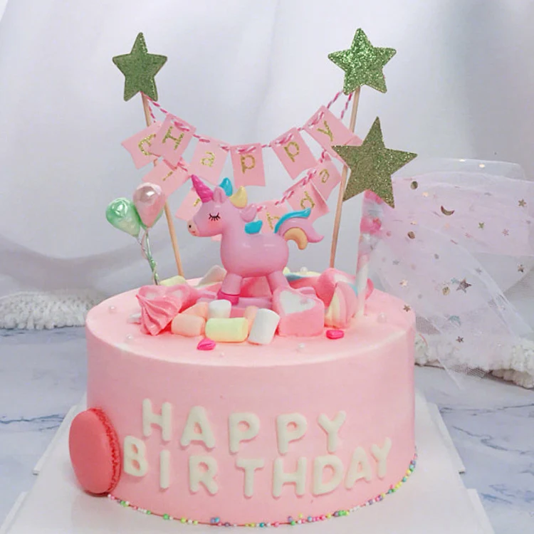 

Happy Birthday Banner Cake Topper Girl 1st Birthday Cake Decor One Year Unicorn Birthday Cake Dec Happy Birthday Decor Kids Girl