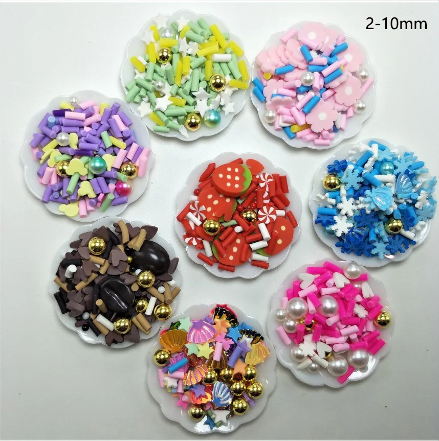 50 шт. Смешанная полимерная мягкая глина сбрызгиваемая красочная цветочная