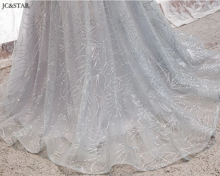 Robe mariage femme новые кружевные блестки сексуальные V образным вырезом сзади трапециевидные Серебряные платья подружек невесты для свадьбы размера плюс vestido para festa