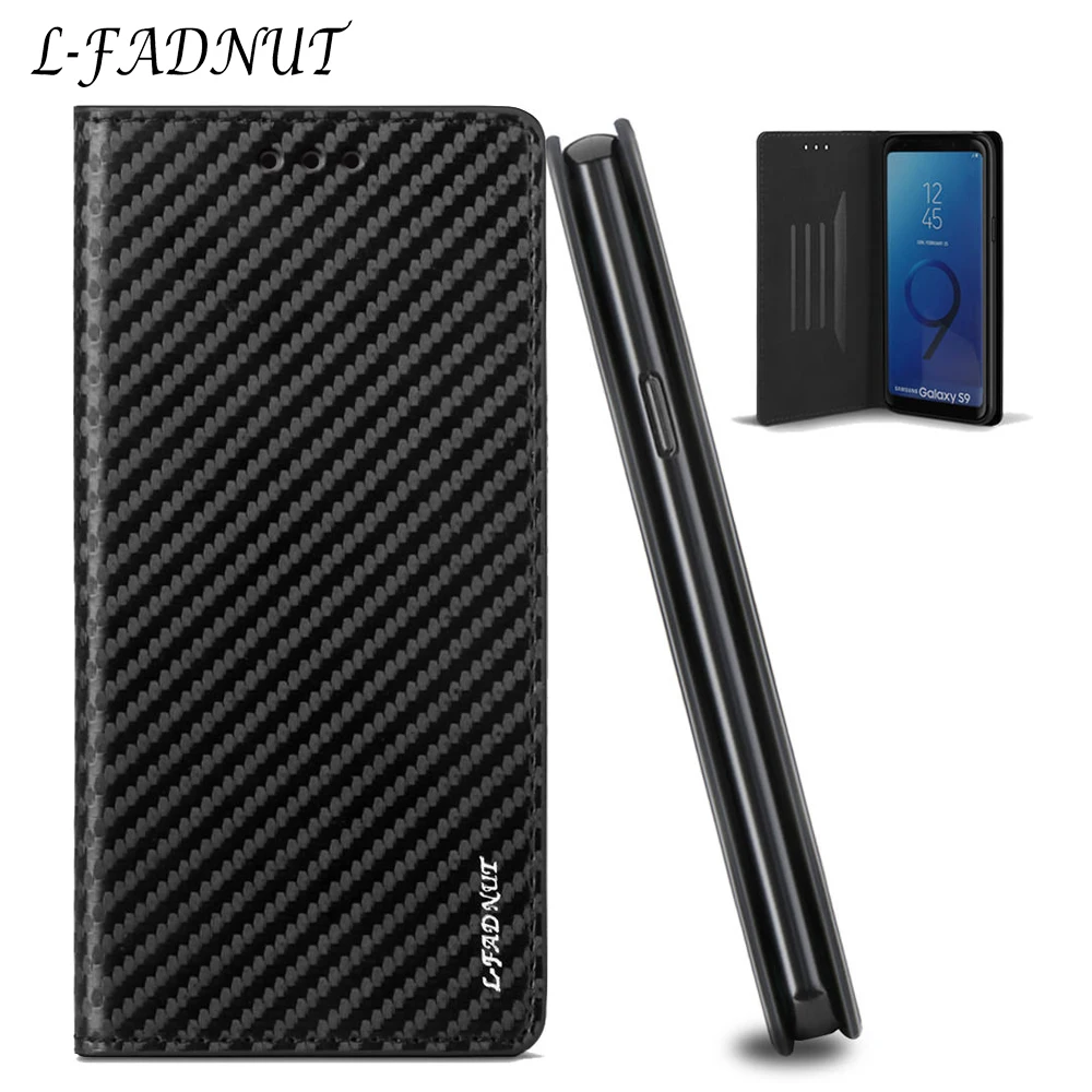L FADNUT кожаный чехол книжка из углеродного волокна для Samsung Galaxy A51 A71 A50 A70 A10 A20