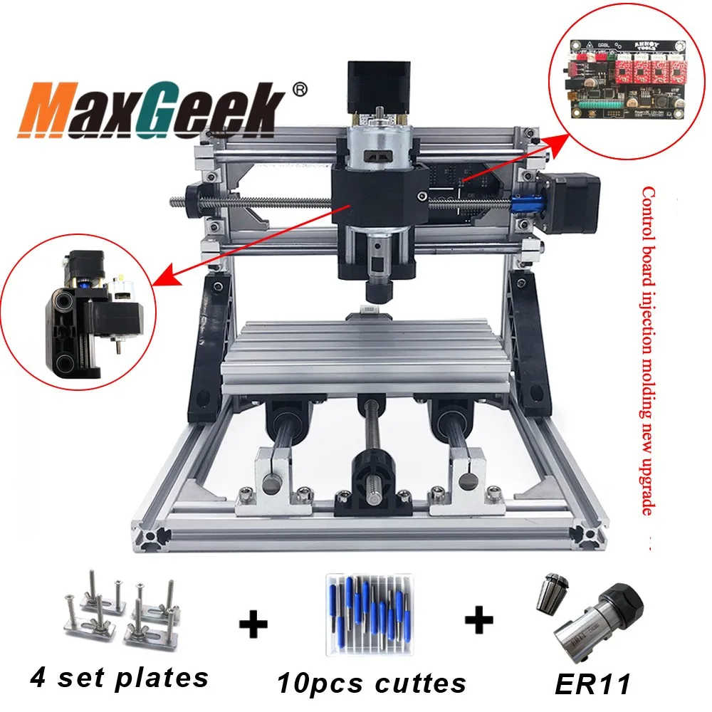 Maxgeek CNC1610 гравировальный станок GRBL с Управлением по дереву резьба фрезерование