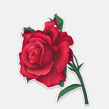

Mysterious Unique Roses Flowers Car Stickers Decor Bumper Car Window Sunscreen Waterproof 12cm*16cm