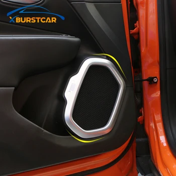 

Xburstcar Accessories Fit for Jeep Renegade 2014 2015 2016 2017 2018 2019 ABS Chrome Interior Door Speaker Audio Ring Trim
