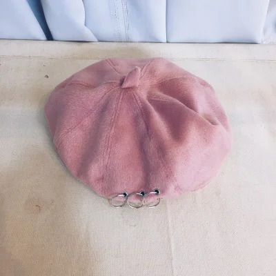 13 цветов Ins Tumblr хипстер заклепки отверстие и Лоскутная металлическая пряжка круг элегантные вечерние/Клубные/дорожные Harujuku Модный берет шапка