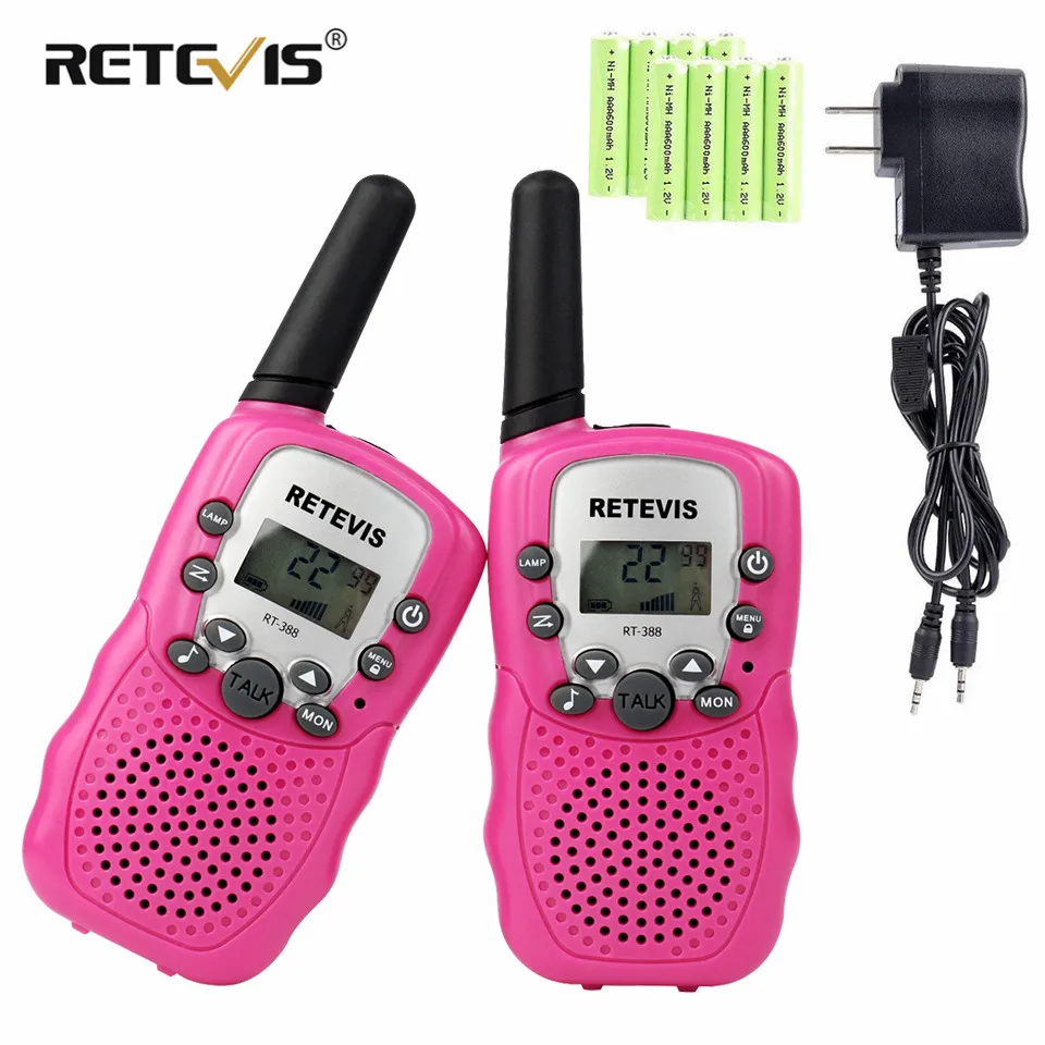 Детская рация Retevis RT388 2 шт. радио с зарядным устройством Двухканальное UHF