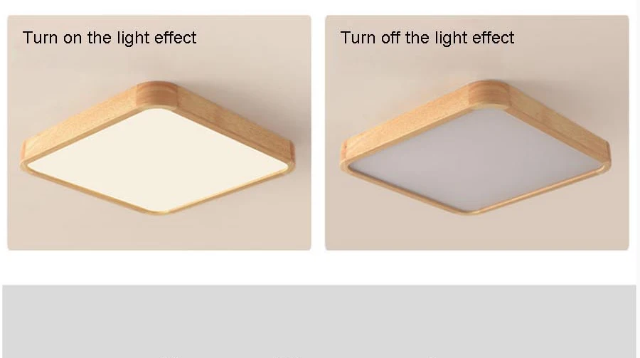 Современные потолочные светильники с ультра-тонким 6 см деревянным mission освещение для гостиной спальни заподлицо домашний декоративный абажур