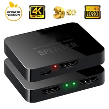 2021 HDMI-совместимый сплиттер-преобразователь 1 вход 2 выхода сплиттер-Коммутатор поддерживает 4K * 2K 3D 2160p1080p для XBOX360 PS3/4