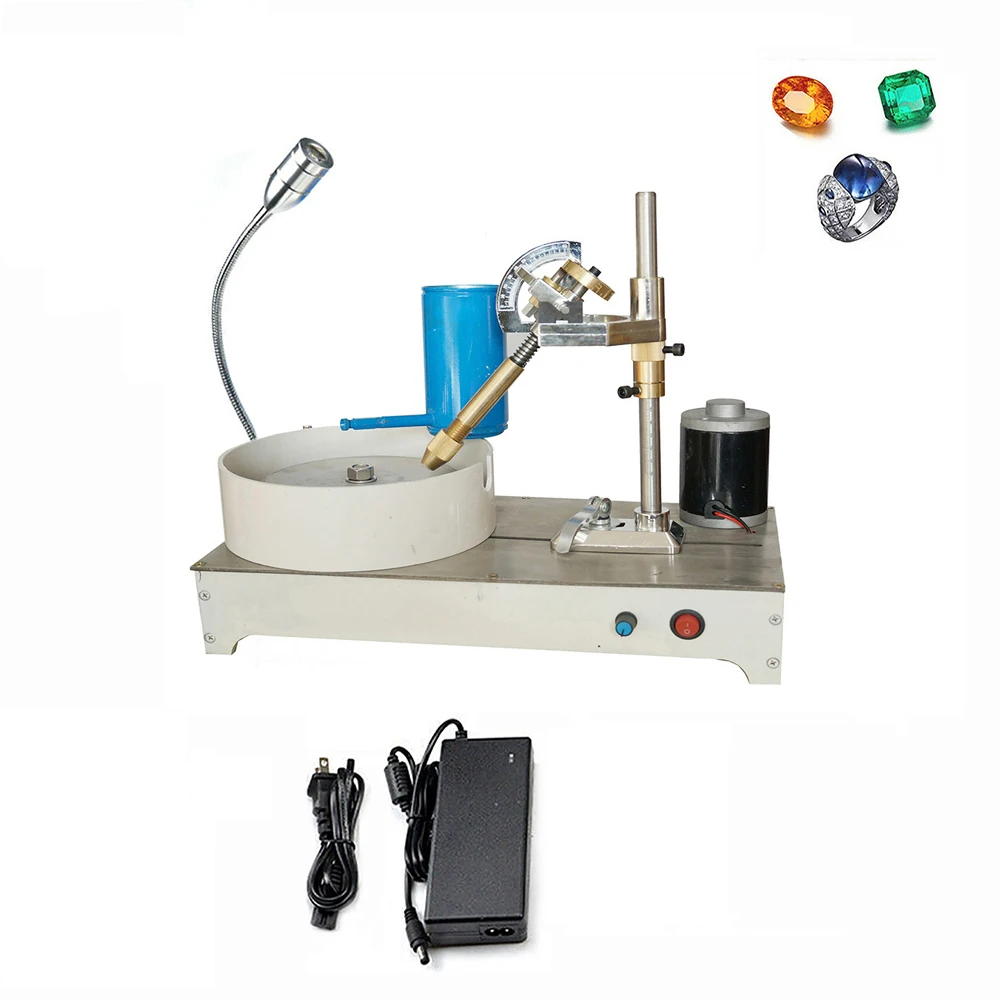 US $359.00 New Gem Faceting Machine Jade Stone Angle Machine Jewelry Polisher Flat Grinder Speed Adjustable 1800RPM Y