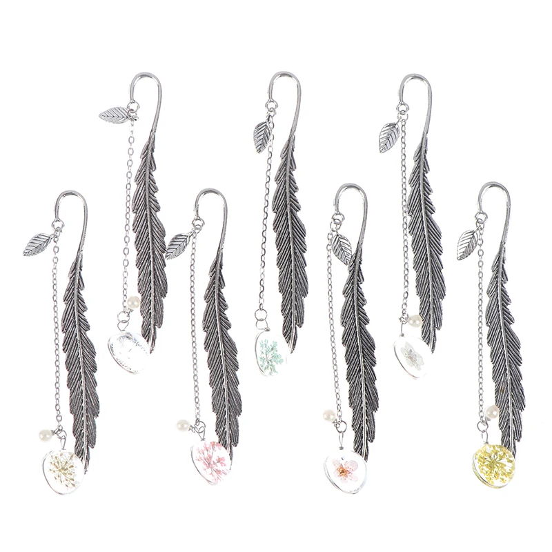 Креативный цветочный образец Закладка Подвеска металлическая книжная Марка