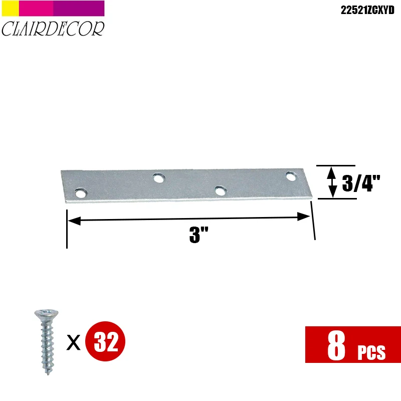Плоские прямые скобы для фиксации пластинки для ремонта - Цвет: 3 inch