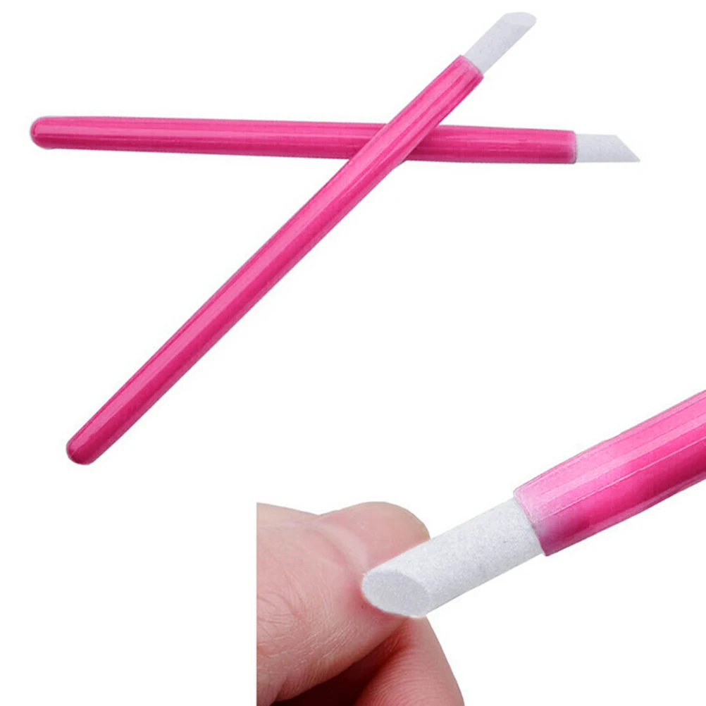 

AACAR 2 Pcs Nail File Professional Nail Art Equipment Manicure Pusher Nail Tools For Women Rose Color