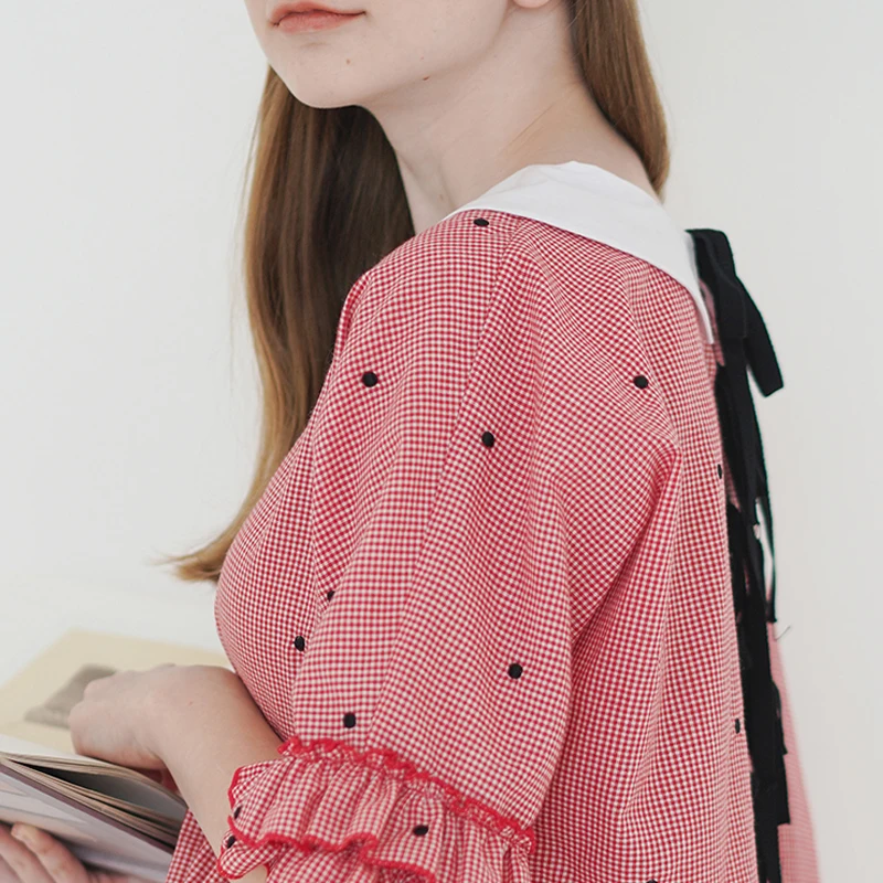 imakokoni lattice wave dot t-shirt summer 2019 new
