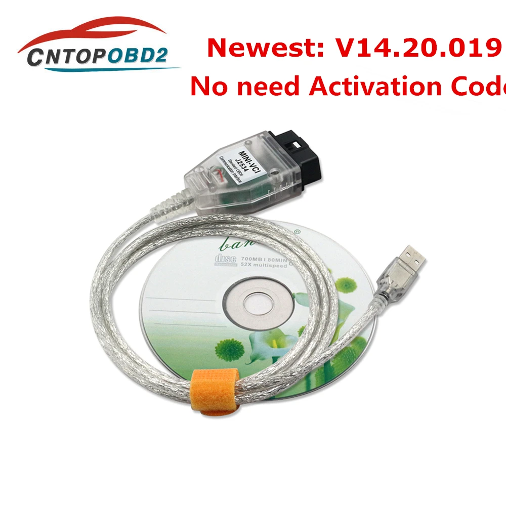 Новейший V14.20.019 MINI VCI FT232RL чип J2534 Стандартный для TOYOTA TIS Techstream OBD2 Диагностический