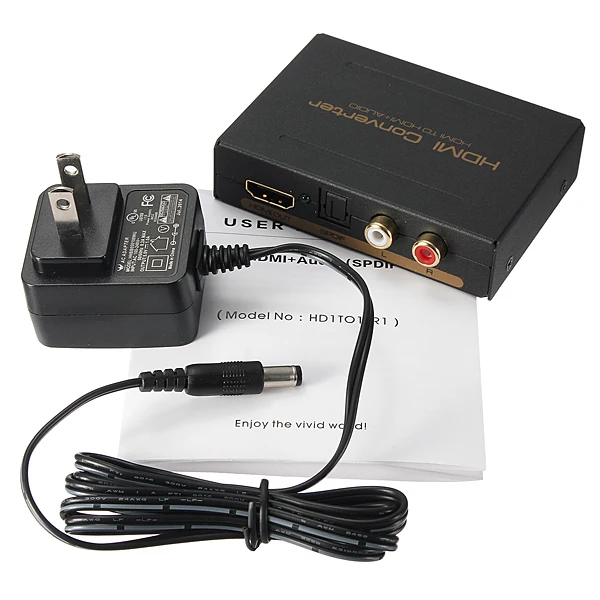 1080P HDMI к HDMI Оптический SPDIF RCA L/R аудио преобразователь SP99