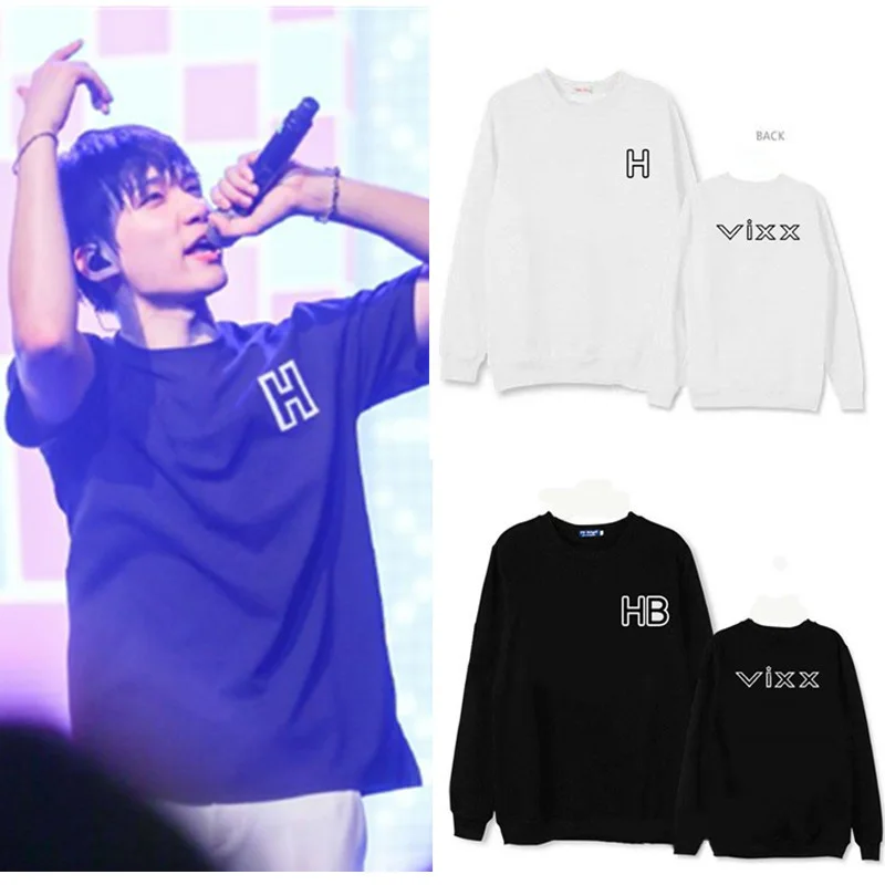 

VIXX LIVE&MEET in Milan Concert Support Long Sleeve Hoodies N LEO RAVI Spring Autumn Hoodies LJJ430