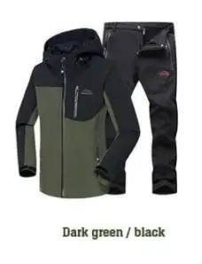 Winter Wasserdicht Angeln Skifahren Warme Softshell Fleece Wandern Outdoor Trekking Camping Jacke Set Hosen - Цвет: 6