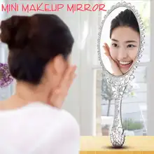 Espejo de maquillaje Vintage Handhold Handheld para mujer belleza aparador cosmético mano Hold mujer vestidor manija maquillaje espejos