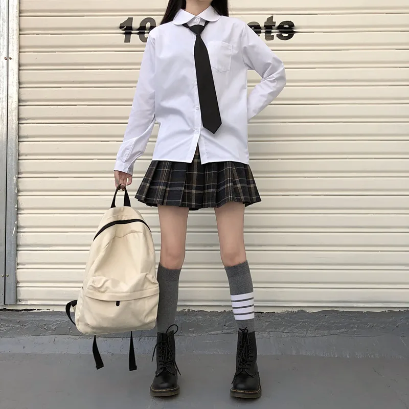 Japanese fashion College jk Loose V-neck Cardigan New Sweater Female Outer Wear JK Sweater Coat japanese school uniform