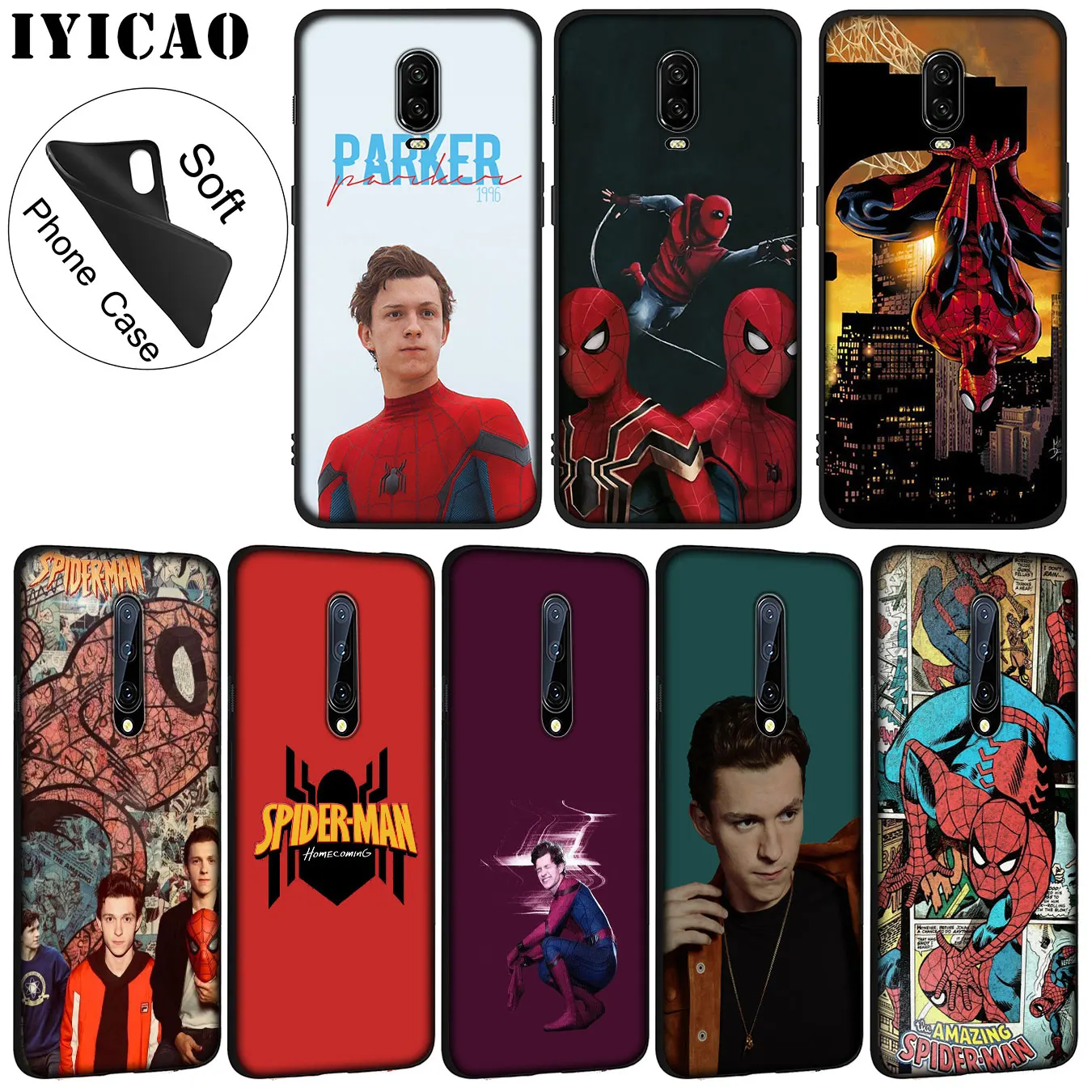 IYICAO Marvel том Холланд Человек-паук Мягкий силиконовый чехол для телефона Oneplus 7 Pro 6 6T