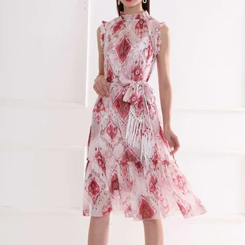 

HIGH QUALITY Newest 2020 Summer Fashion Designer Runway Women's Sleeveless Print Casual Tank Dress