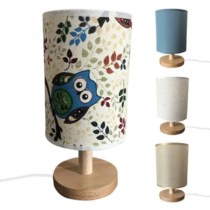 

Simple Linen Fabric Cafe Cover Guard Easy Install Solid Wood Hotel Beside Lights Home Lampshade Accessories Decoration Bedroom