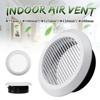 

Air Vent Grille Circular Indoor Ventilation Outlet Duct Pipe Cover Cap QJS Shop