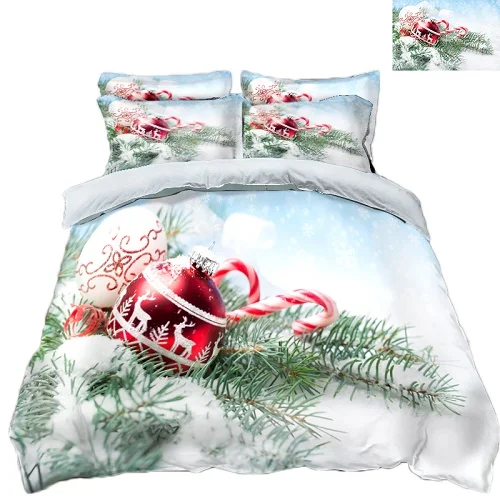 3d bedding set Цветной Рождественский подарок 3D комплекты постельного белья для взрослых простыня наволочка Покрывало Постельное белье украшение на заказ размер - Цвет: 3d bedding set