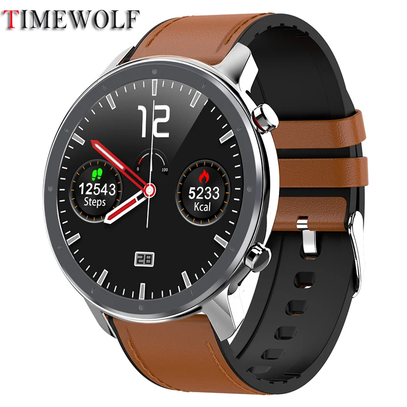 Круглые умные часы Timewolf 2020 IP68 водонепроницаемые Android для мужчин кровяное