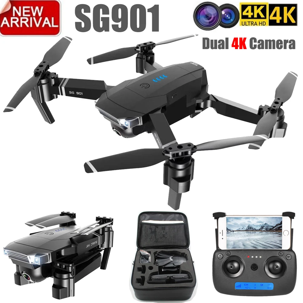 

SG901 FPV Camera Drone 4K HD Dual Camera Follow Me Quadrocopter Professional Aircraft Positioning Optical Flow RC Helicopter