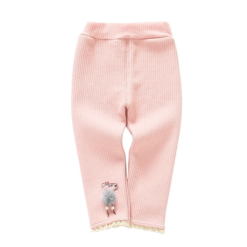 ; зимние плюшевые леггинсы с вышивкой; штаны для девочек