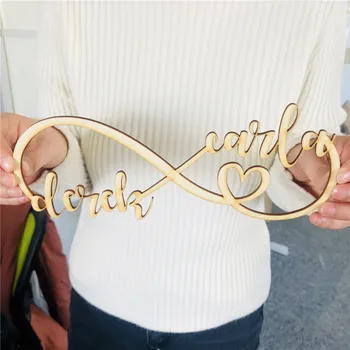 

Personalized Infinity Symbol Sign Custom Bride And Groom Names Wedding Signs Rustic Party Centerpieces Boda