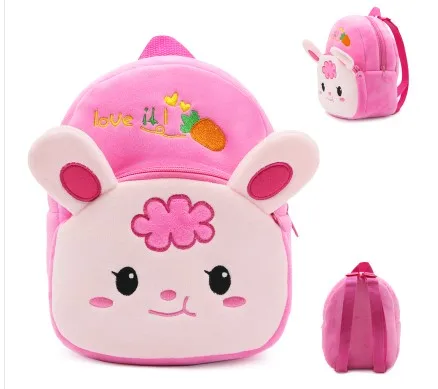 23cm Children Plush Cartoon School Backpacks Bags hot new fashion cute soft pretty good quality Holiday christmas birthday Gift