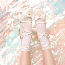 Новые красивые кружевные носки в японском стиле Лолиты для девочек, груды носков, Ретро стиль, тонкие дышащие носки