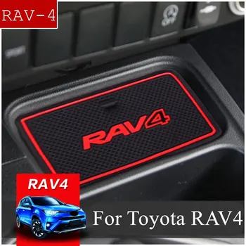 

Anti-Slip Gate Slot Mat Rubber Coaster for Toyota RAV4 2016 2017 2018 Facelift XA40 RAV 4 Hybrid Accessories Car Sticker Styling