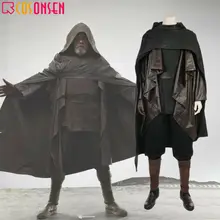 Звездные войны последний джедай Люк Скайуокер косплей костюм Взрослый Хэллоуин наряд куртка плащ косплей ONSEN на заказ