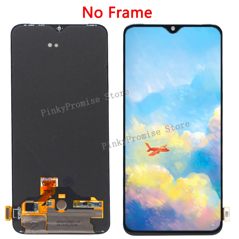 Black No Frame Для oneplus 7 Замена ЖК-дисплея+ сенсорный экран дигитайзер сборка Замена для oneplus 7 lcd - Цвет: Black No Frame