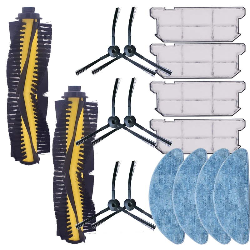 Piezas de repuesto para Aspiradora Robótica, Kits de rodillo principal, paño de Cepillo Lateral, mopa, filtro, Hepa, para Ilife V7S pro, v7s, V7s plus, V7