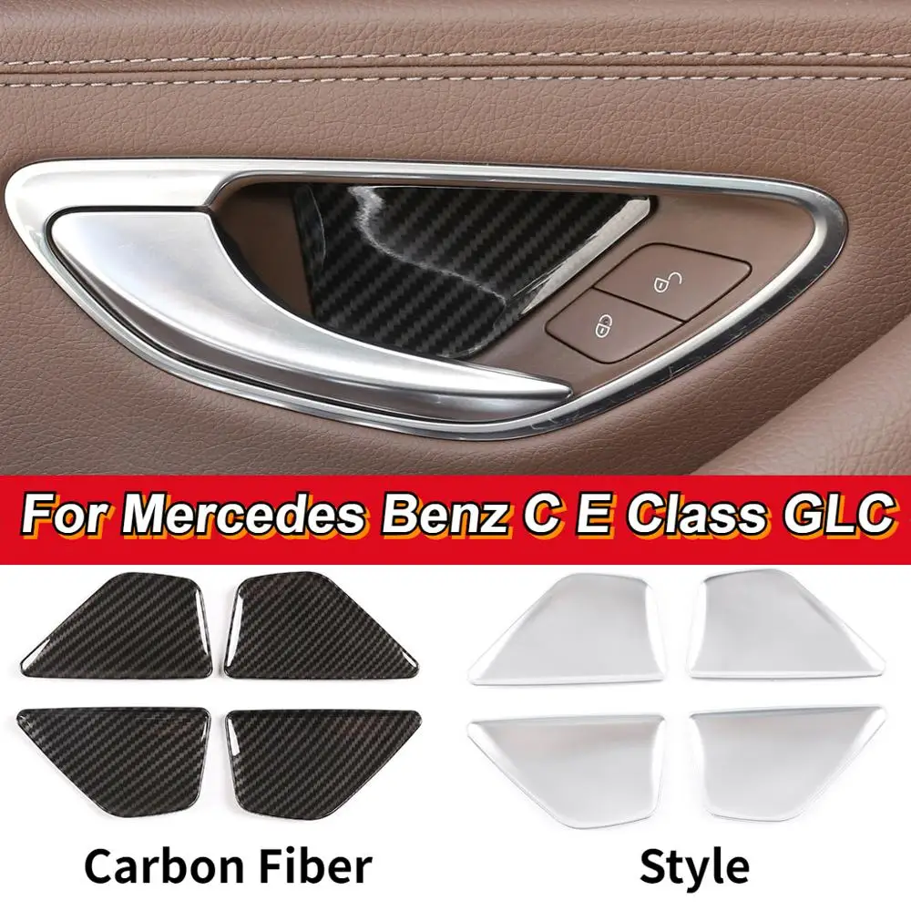 Автомобильные аксессуары для Mercedes Benz C Class W205 15-20 E GLC W213 X243 16-20 ABS хром/углеродное