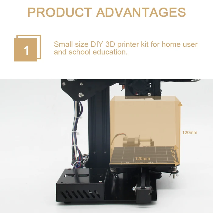 Createbot R3D S1 plug and play легкая работа портативный образовательный 3d принтер impresora 3d