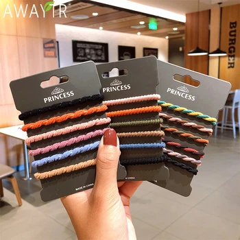 

5pcs/set Colorful Basic Elastic Hair Bands Women Girls Ponytail Holder Scrunchie Rubber Bands Headband Fashion Hair Accessories