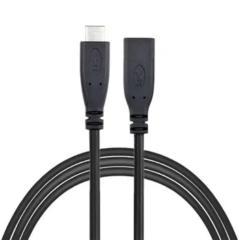 

Type C USB 3.1 Male to USB-C Female Extension Data Cable Extender Cord 0.5 Meter Durable Black Color