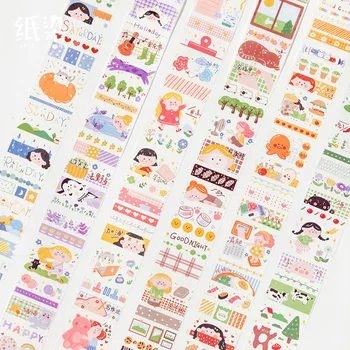 

Kawaii Girl's Daily Life PET Transparent Washi Tape Masking Adhesive Scrapbooking Bullet Journal Paper Craft Supplies Stationery