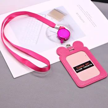 

Lanyard Card Set Business Work Name Card Holders Retractable Card Holder with Badge Reel Lanyard Name Card Holders