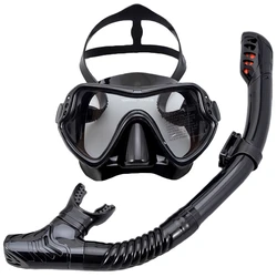 Professional Scuba Diving Mask Set Anti Fog Goggles with Snorkel Glasses Tube Adjustable Strap for Women Men Adult Swimming Mask