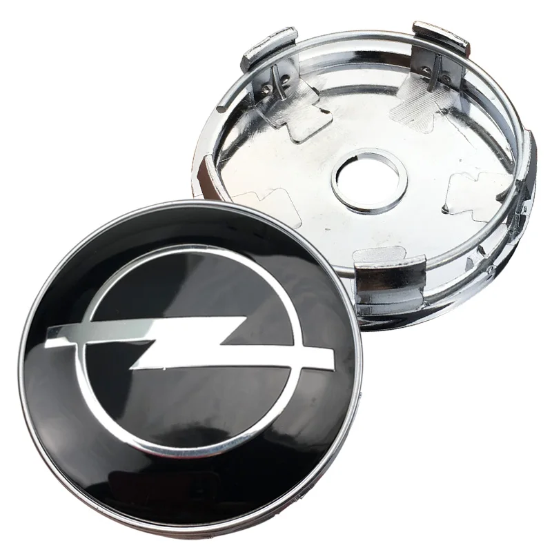 4 шт. 58 мм/59 мм 60 мм Opel Авто Стайлинг крышки обода логотип Колесные колпаки эмблема крышка центра значок колеса центр ступицы крышка аксессуары - Цвет: B-60mm-black