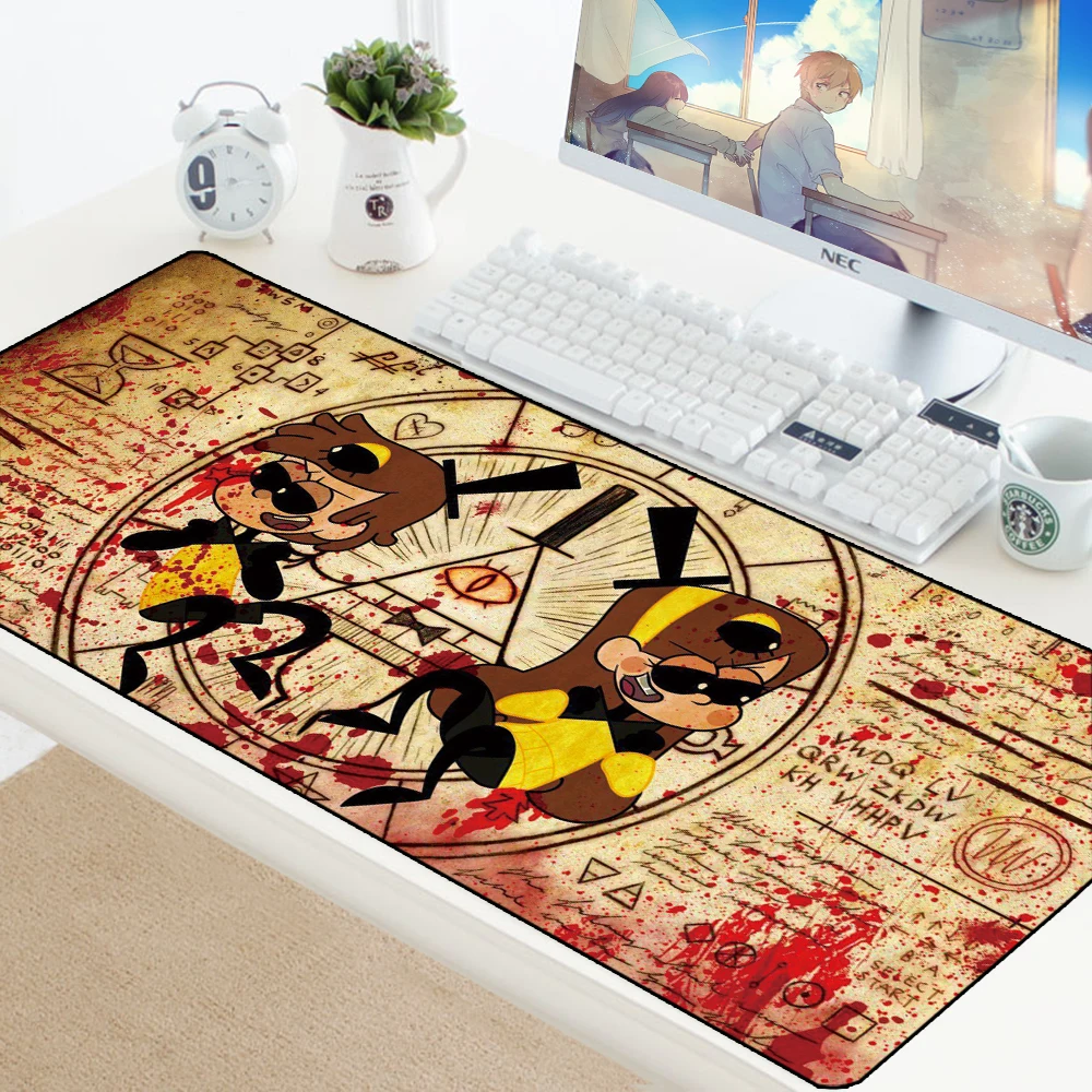 Gravity Falls Large Mouse Pad Anime XL Edge Anti-slip Gamer Mousepad Keyboard Computer Mat Big Speed Play Mat Gaming Accessories
