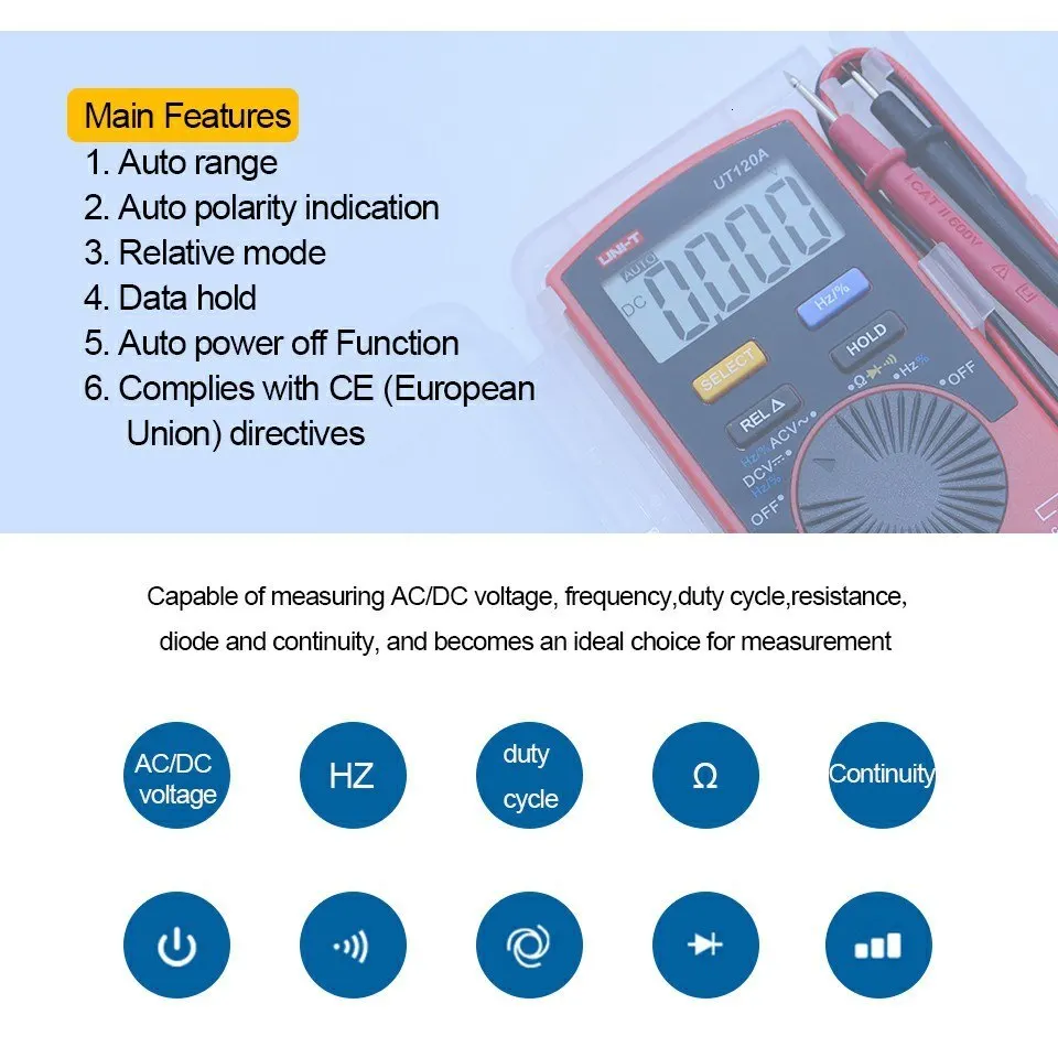 Multimètre Numérique De Poignet K8 - Portée Automatique, Détection NCV Sans Contact - Pour électriciens Et Bricoleurs - Compact Et Pratique - 10